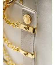 BRACCIALINI NORA Bolso bandolera de piel con hebillas blanco - Bolsos Mujer - 4