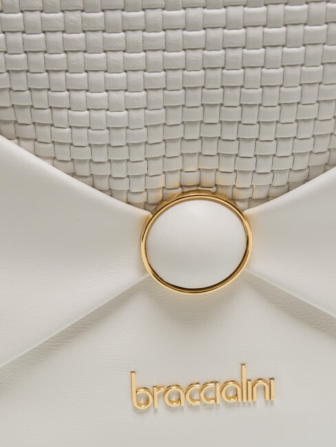 NAOMI Mochila redonda de cuero blanco - Bolsos Mujer