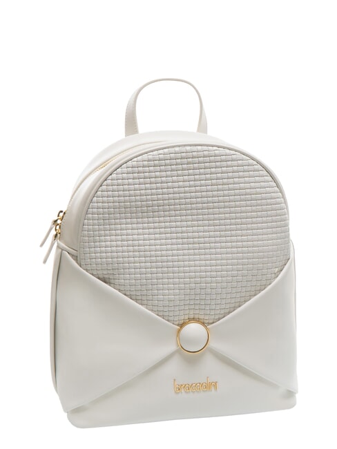 NAOMI Mochila redonda de cuero blanco - Bolsos Mujer