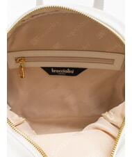 BRACCIALINI NAOMI Mochila redonda de cuero blanco - Bolsos Mujer - 5