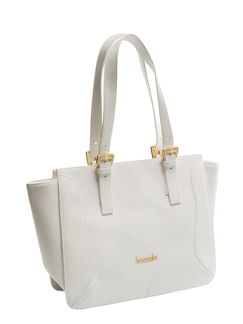 HELLEN Bolsa de compras de cuero blanco - Bolsos Mujer