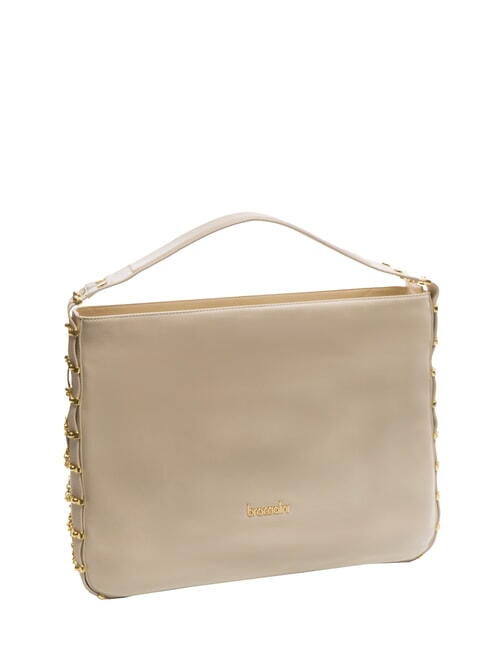 NORA Bolso hobo de cuero beige - Bolsos Mujer