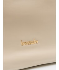 BRACCIALINI NORA Bolso hobo de cuero beige - Bolsos Mujer - 3