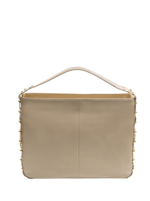NORA Bolso hobo de cuero beige - Bolsos Mujer