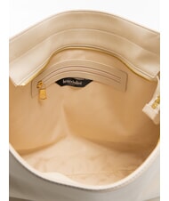 BRACCIALINI NORA Bolso hobo de cuero beige - Bolsos Mujer - 5