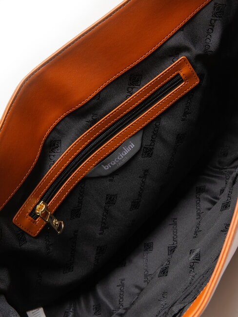 NORA Bolso de hombro de piel marrón - Bolsos Mujer