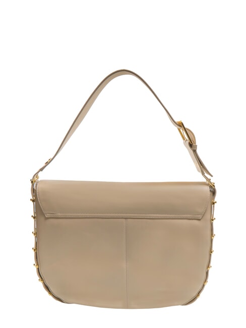 NORA Bolso de hombro de piel beige - Bolsos Mujer