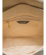 BRACCIALINI NORA Bolso de hombro de piel beige - Bolsos Mujer - 5