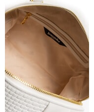 BRACCIALINI NAOMI Bolso baúl de cuero trenzado blanco - Bolsos Mujer - 5