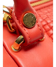 BRACCIALINI NAOMI Bolso ba&uacute;l de cuero trenzado rojo - Bolsos Mujer - 4