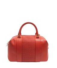 BRACCIALINI NAOMI Bolso ba&uacute;l de cuero trenzado rojo - Bolsos Mujer - 5