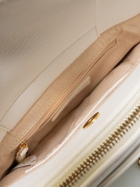 GISELLE Bolso de hombro con logo y tachuelas blanco - Bolsos Mujer