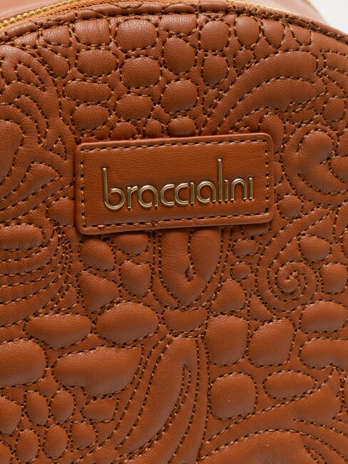 GINGER Mochila con patr&oacute;n acolchado marr&oacute;n - Bolsos Mujer