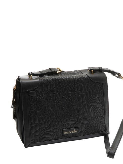 GINGER Bolso de hombro con solapa negro - Bolsos Mujer