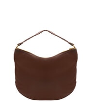 BRACCIALINI NAOMI Bolso hobo de piel con cadena marrón - Bolsos Mujer - 4