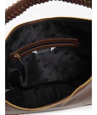 BRACCIALINI NAOMI Bolso hobo de piel con cadena marrón - Bolsos Mujer - 5