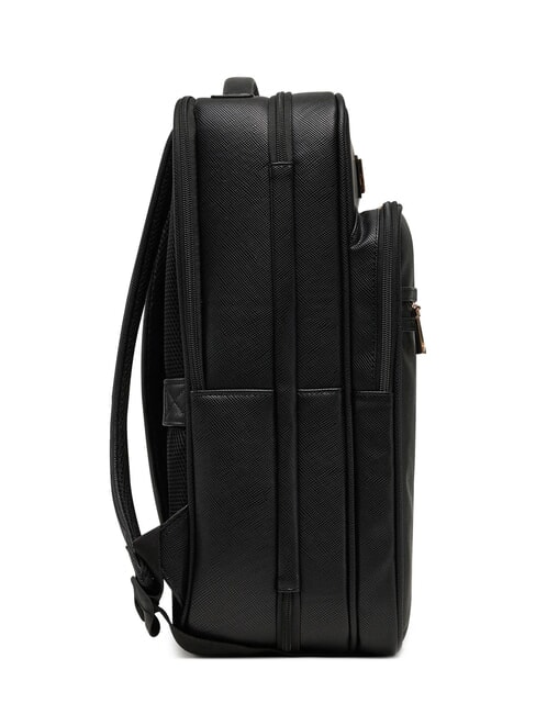 NOROM Mochila grande con estampado saffiano NEGRO - Bolsos Mujer