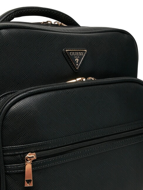 NOROM Mochila grande con estampado saffiano NEGRO - Bolsos Mujer