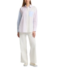 GUESS JEANS LS OVERSIVE POCKETS Camisa holgada de rayas rayas multicolores - Camisas - 4