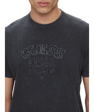 GUESS SS CN TREATED Camiseta de algodón honesto azul - camiseta - 3