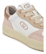 LIUJO ME 03 Snakers en piel y ante desnudo/blanco/guisante - Zapatos Mujer - 3