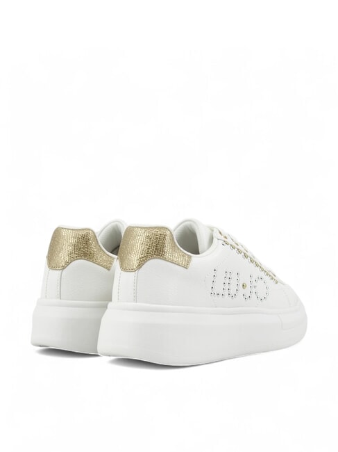 BABOL 02 Zapatillas de plataforma con tachuelas blanco / dorado claro - Zapatos Mujer