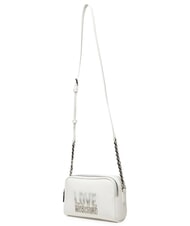 LOVE MOSCHINO BIG LETTERING Mini bolso de hombro blanco - Bolsos Mujer - 3