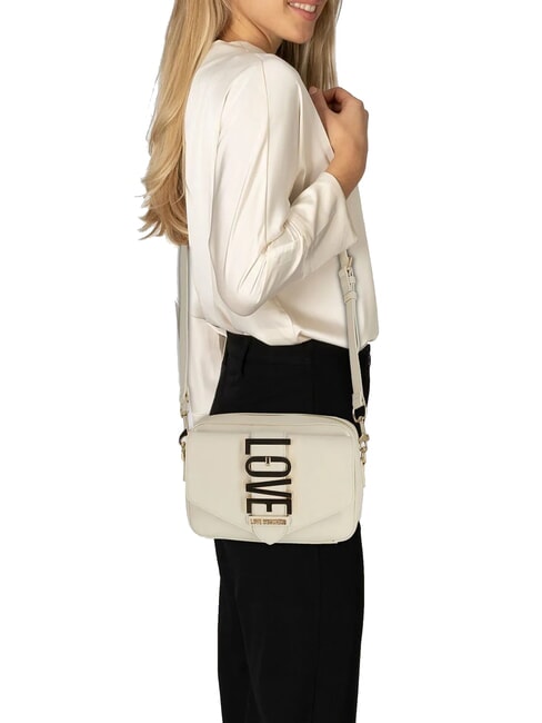 VERTICAL LOGO Mini bolso de hombro Marfil - Bolsos Mujer