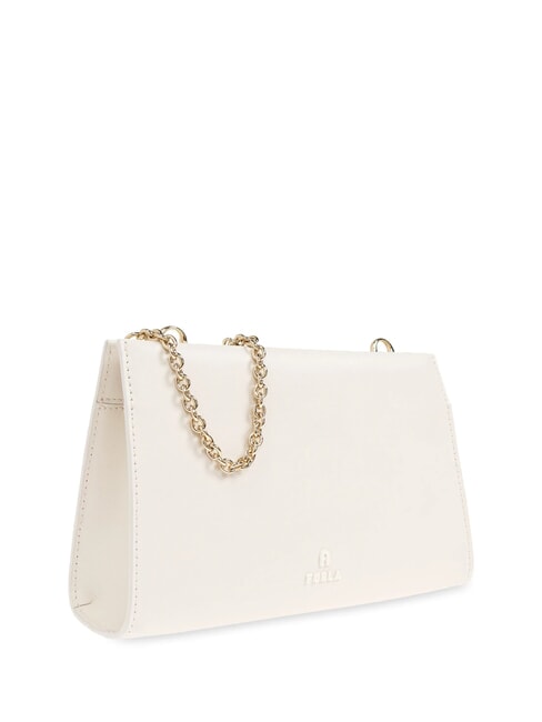 MYFURLA Bolso de mano de piel con bandolera de cadena CREMA - Bolsos Mujer