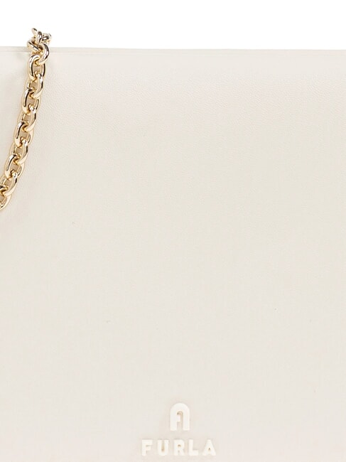 MYFURLA Bolso de mano de piel con bandolera de cadena CREMA - Bolsos Mujer