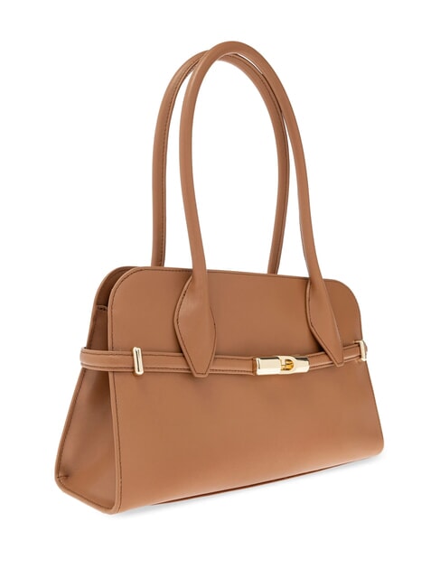 GOCCIA Bolso bandolera pequeño de piel brandy - Bolsos Mujer