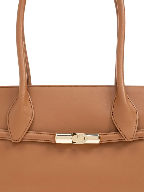 GOCCIA Bolso bandolera pequeño de piel brandy - Bolsos Mujer