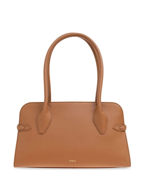 GOCCIA Bolso bandolera pequeño de piel brandy - Bolsos Mujer