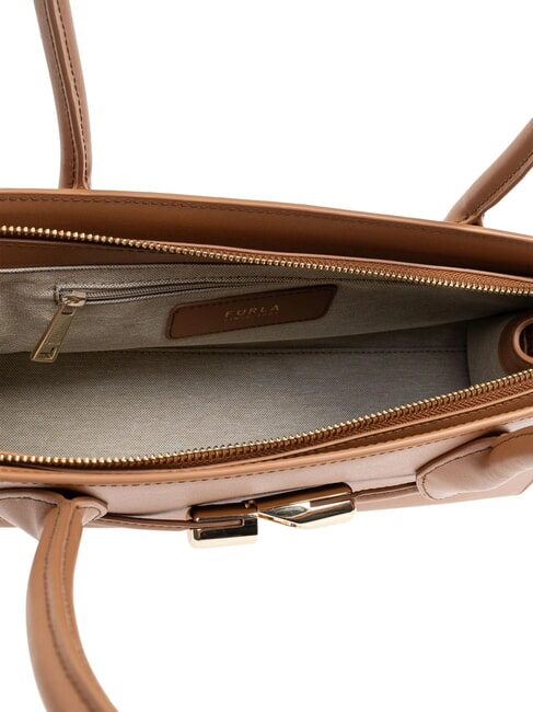 GOCCIA Bolso bandolera pequeño de piel brandy - Bolsos Mujer