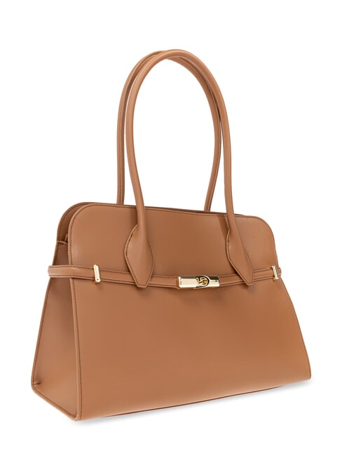 GOCCIA Bolso de hombro de piel brandy - Bolsos Mujer