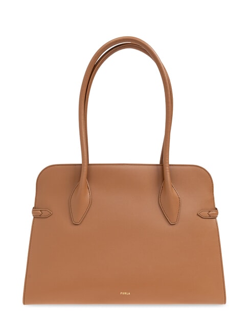 GOCCIA Bolso de hombro de piel brandy - Bolsos Mujer