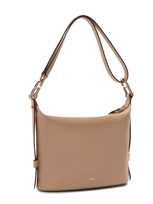 NUVOLA M Bolso de piel de doble portabilidad gris - Bolsos Mujer