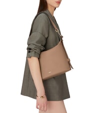 FURLA NUVOLA M Bolso de piel de doble portabilidad gris - Bolsos Mujer - 6