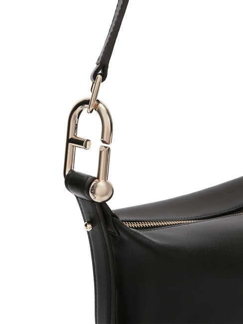 NUVOLA M Bolso de piel de doble portabilidad negro - Bolsos Mujer