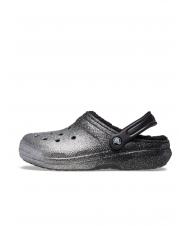 CROCS CLASSIC GLITTER LINED CLOG Zueco acolchado negro/plata - Zapatos Mujer - 3
