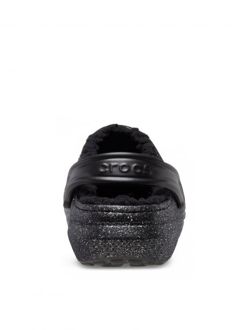 CLASSIC GLITTER LINED CLOG Zueco acolchado negro/plata - Zapatos Mujer