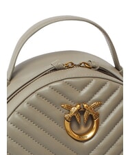 PINKO LOVE CLICK CLASSIC Mochila de piel acolchada nogal-oro antiguo - Bolsos Mujer - 3