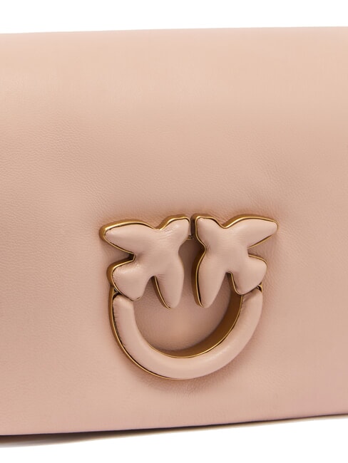 LOVE CLICK PUFF Bolso bandolera mini de piel polvo de color en bloque - Bolsos Mujer