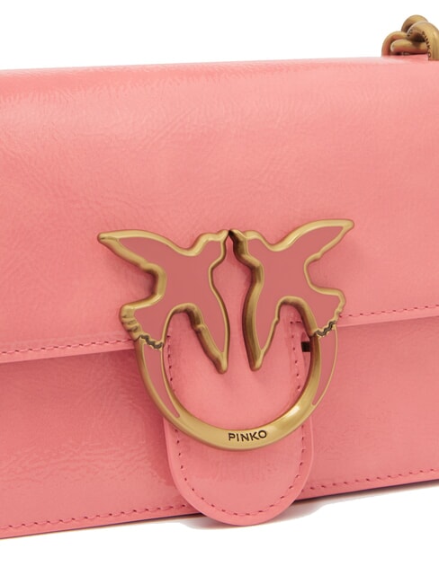 LOVE ONE MINI  Mini bolso de hombro flor de durazno-oro antiguo - Bolsos Mujer