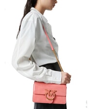 PINKO LOVE ONE MINI  Mini bolso de hombro flor de durazno-oro antiguo - Bolsos Mujer - 5