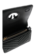 PINKO LOVE CLICK CHEVRON Bolso bandolera mini de piel color del bloque de limusina negra - Bolsos Mujer - 4