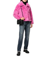 PINKO LOVE CLICK CHEVRON Bolso bandolera mini de piel color del bloque de limusina negra - Bolsos Mujer - 5