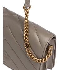PINKO LOVE CLICK CLASSIC Bolso de piel acolchado nogal-oro antiguo - Bolsos Mujer - 4