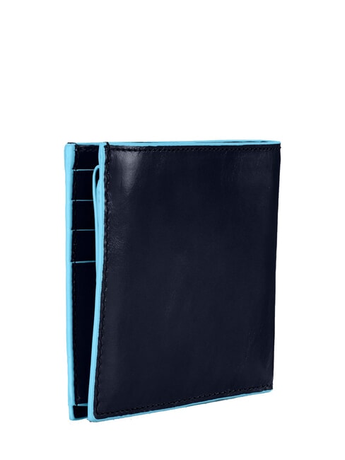 BLUE SQUARE  Cartera de piel, con solapa azul - Carteras Hombre
