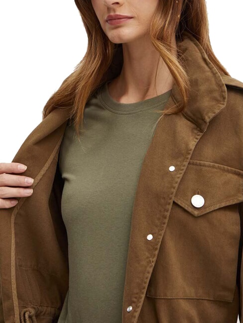 DIATONIA Chaqueta vaquera con cordón verde oliva oscuro - Chaquetas de mujer